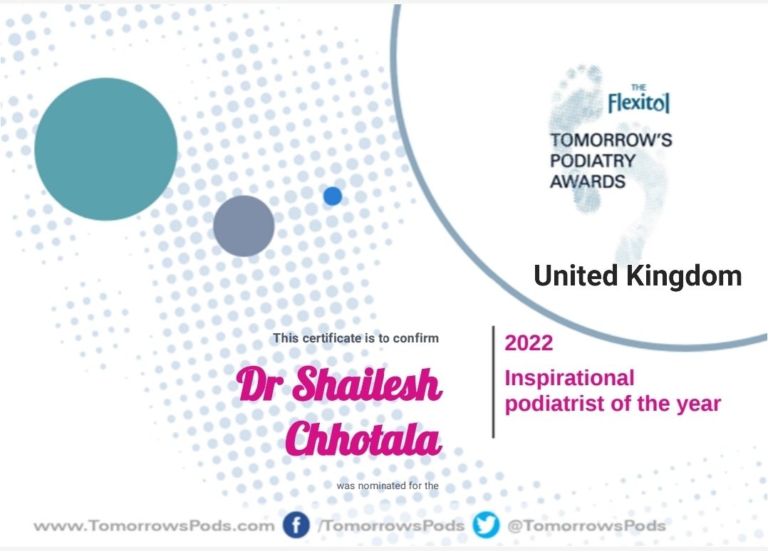 Inspirational Podiatrist of The Year Award UK
